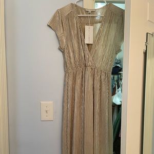 NWT Baltic Born Pleated Gold Maxi Size small